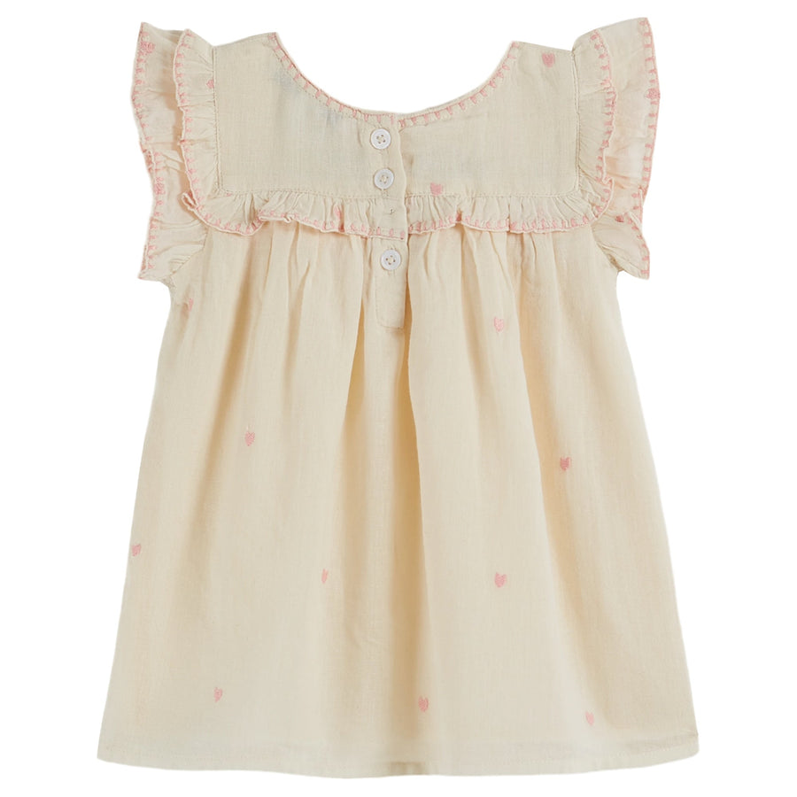 Heart Embroidered Baby Dress