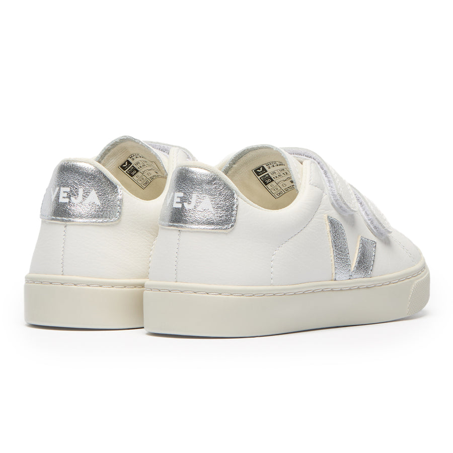 Esplar White Silver Velcro Sneaker