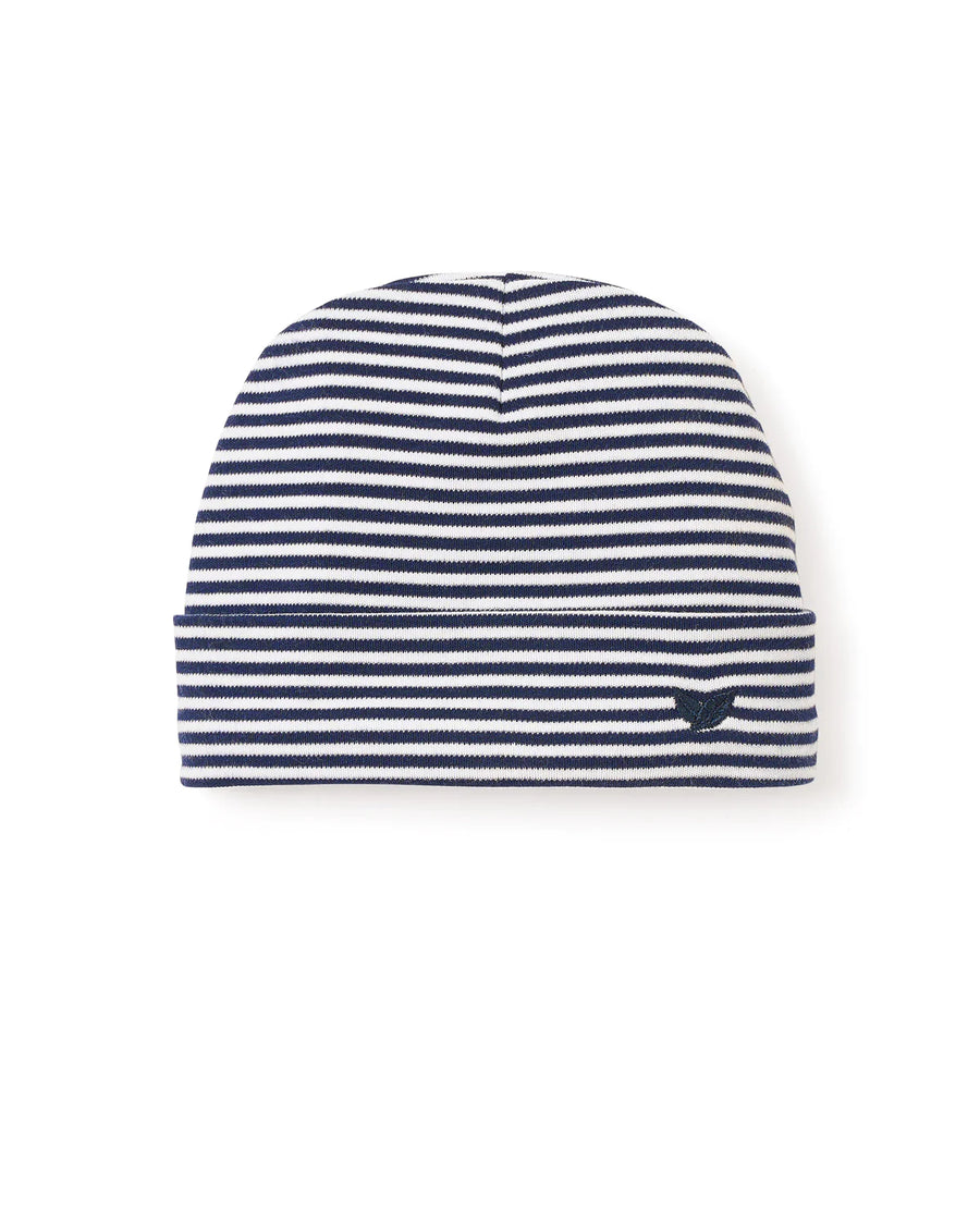 Navy Stripe Baby Hat