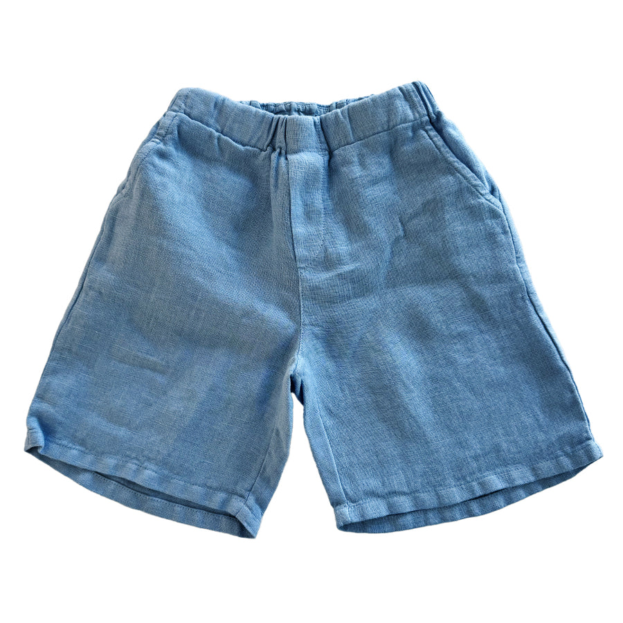 Blue Linen Bermuda Short