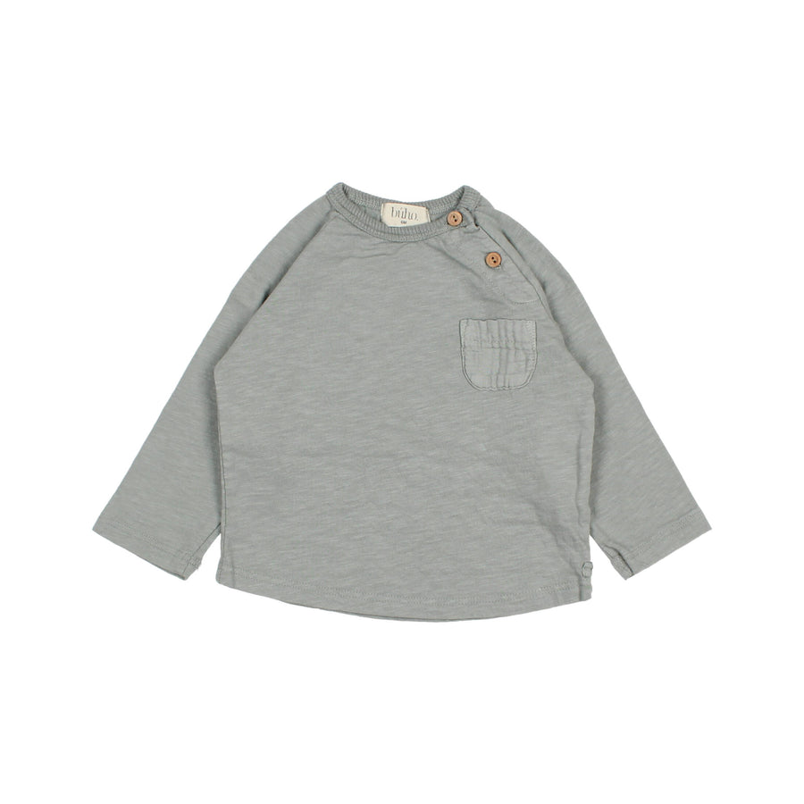 Eucalyptus Long Sleeve Baby Pocket T-Shirt