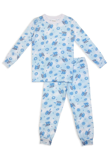 Blue Hanukkah Pajama Set