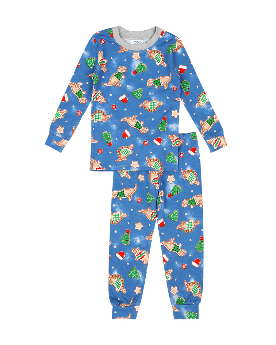 Christmas Dino Cookie Pajama Set