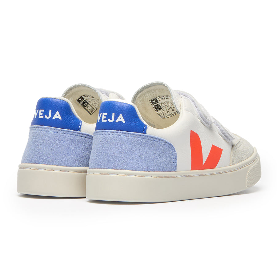 V-12 White Multico Orange Fluo Velcro Sneaker