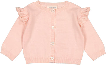 Maya Pink Knitted Baby Cardigan