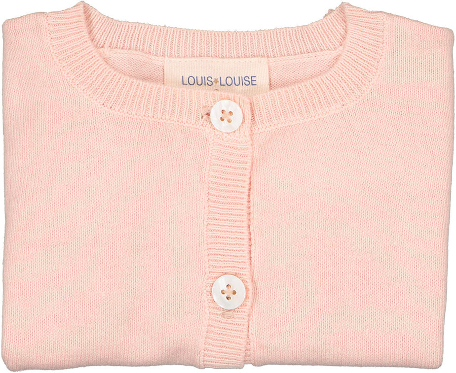 Maya Pink Knitted Baby Cardigan