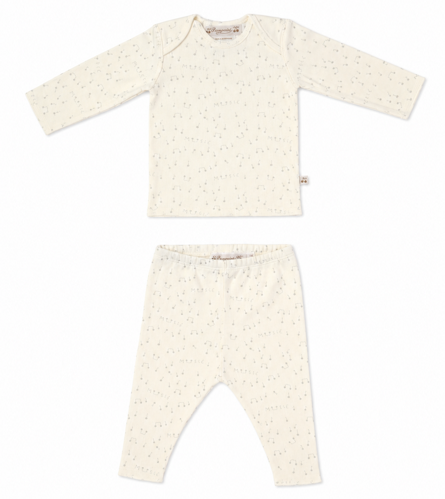 Bonpoint Timi Ivory Cherry Two Piece Set | Les Mini
