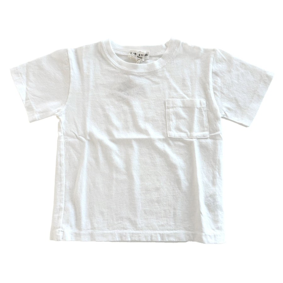 Simple White Pocket T-Shirt