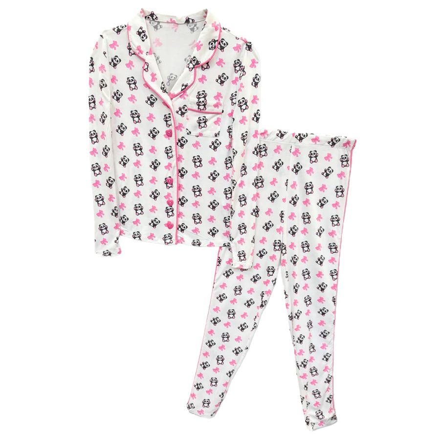 Maia Panda Bows Pajama Set