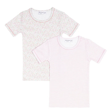 Pink and Antique Floral T-Shirt 2-Pack Set