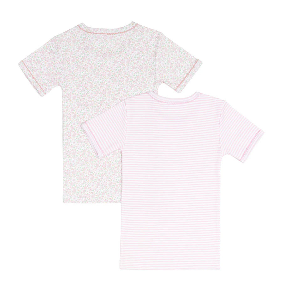 Pink and Antique Floral T-Shirt 2-Pack Set