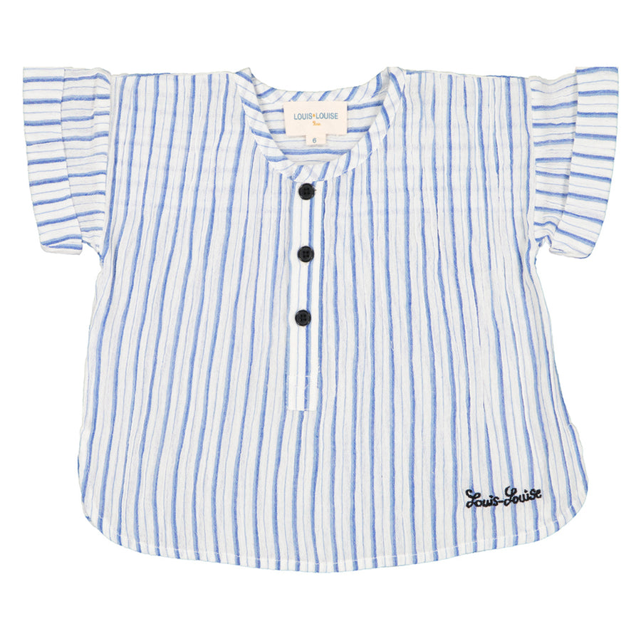 Saul Navy Striped Baby Shirt