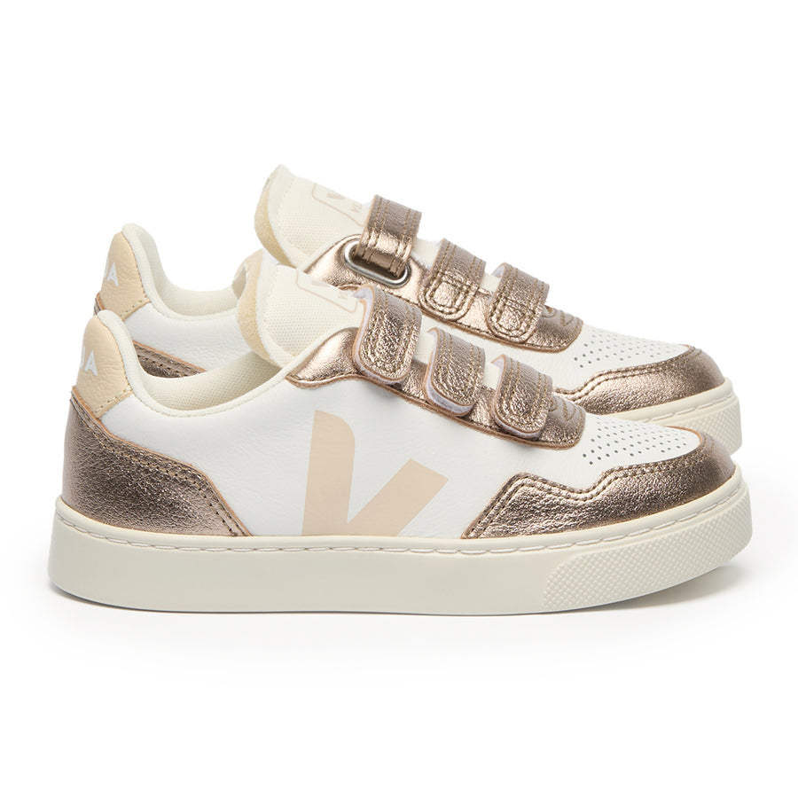 V-90 White Sable Bronze Velcro Sneaker