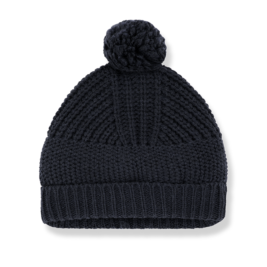 Erna Dark Blue Knit Hat