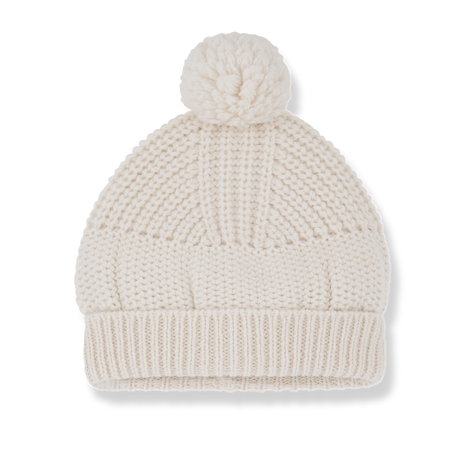 Erna Ecru Knit Hat