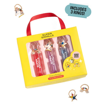 Gloss It Rainbow Lip Gloss Ring Set