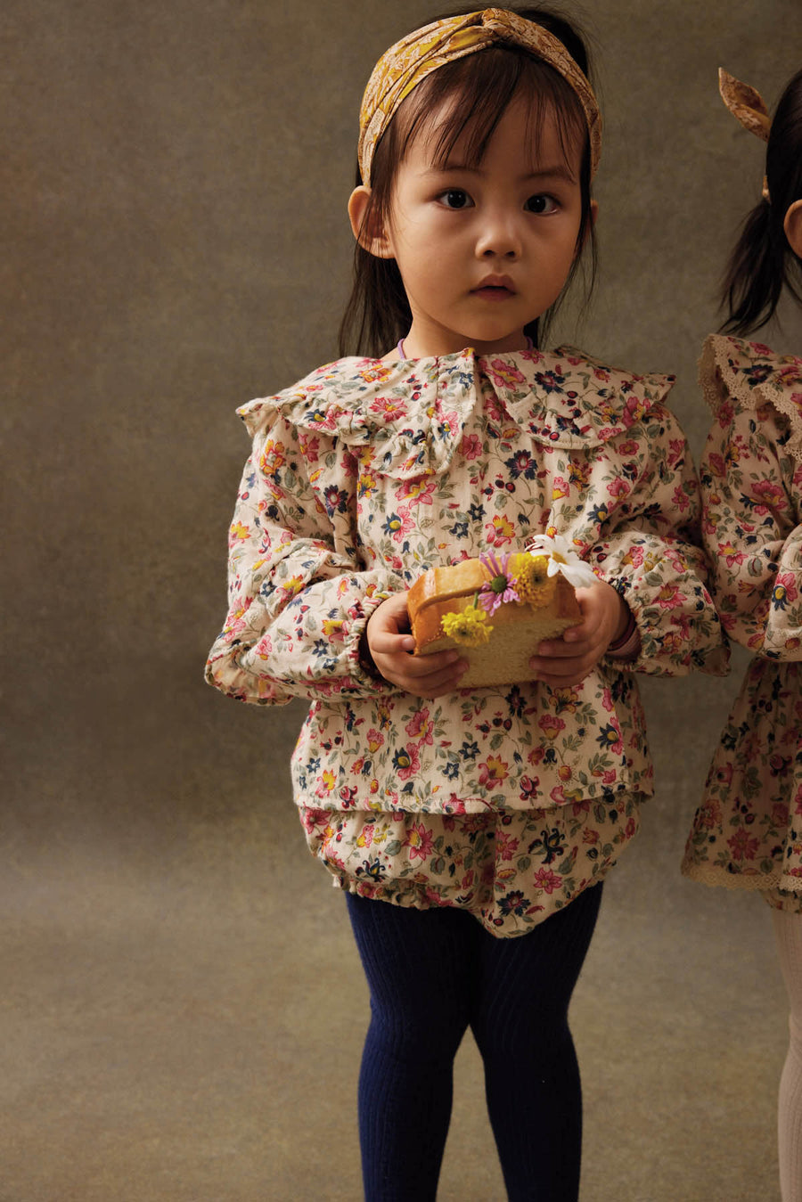Cleo Cream Wild Flowers Blouse & Bloomer Set