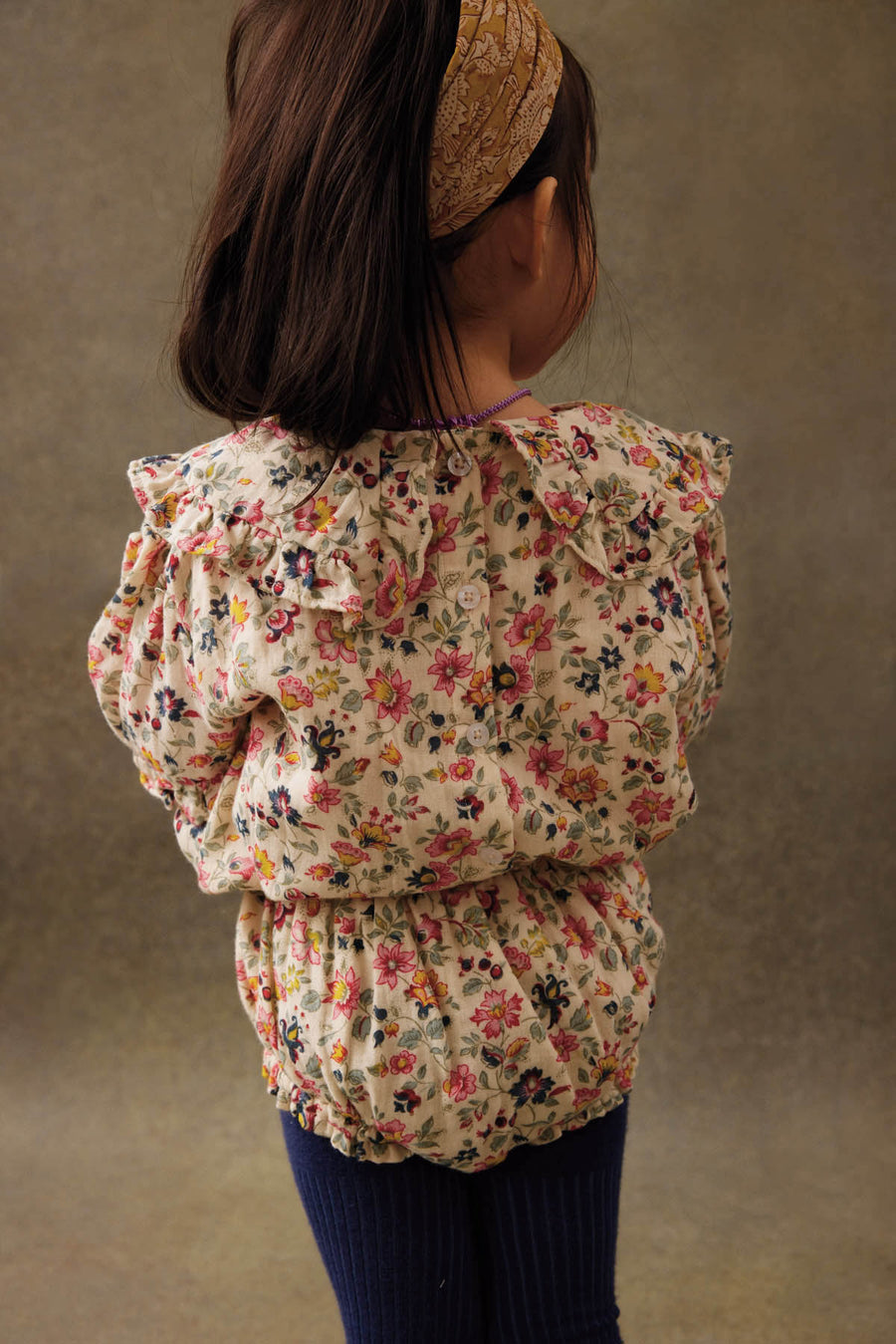 Cleo Cream Wild Flowers Blouse & Bloomer Set