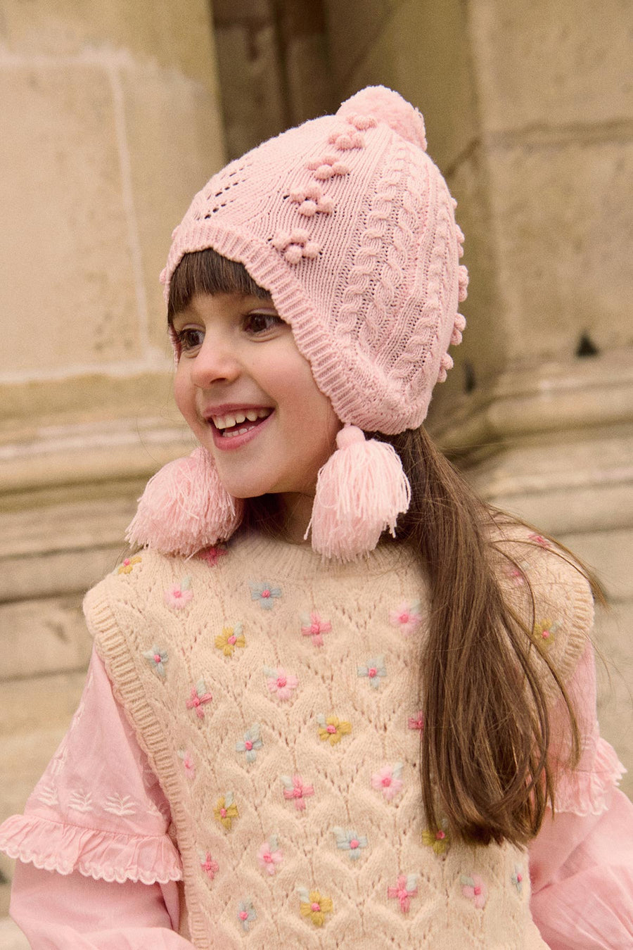 Isolina Knitted Blush Beanie