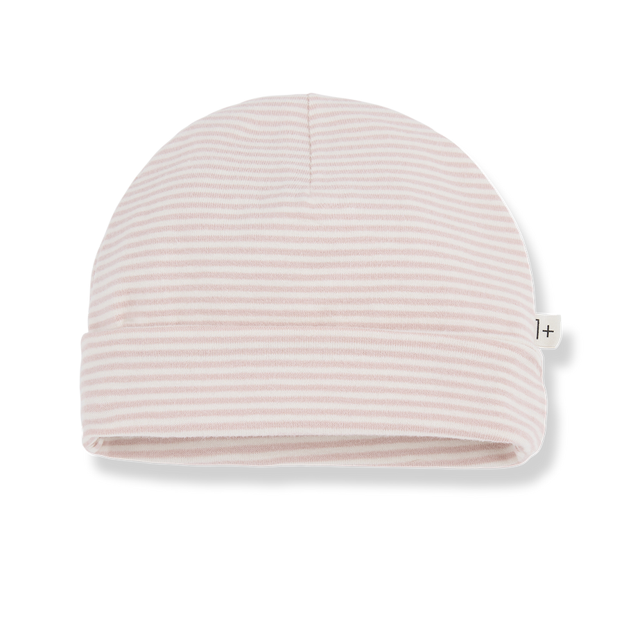 Gio Organic Pink Striped Baby Hat