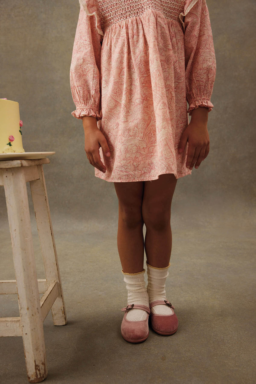 Saralou Pink Mountain Avens Dress