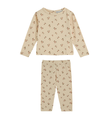 Rose Printed Organic Baby Set