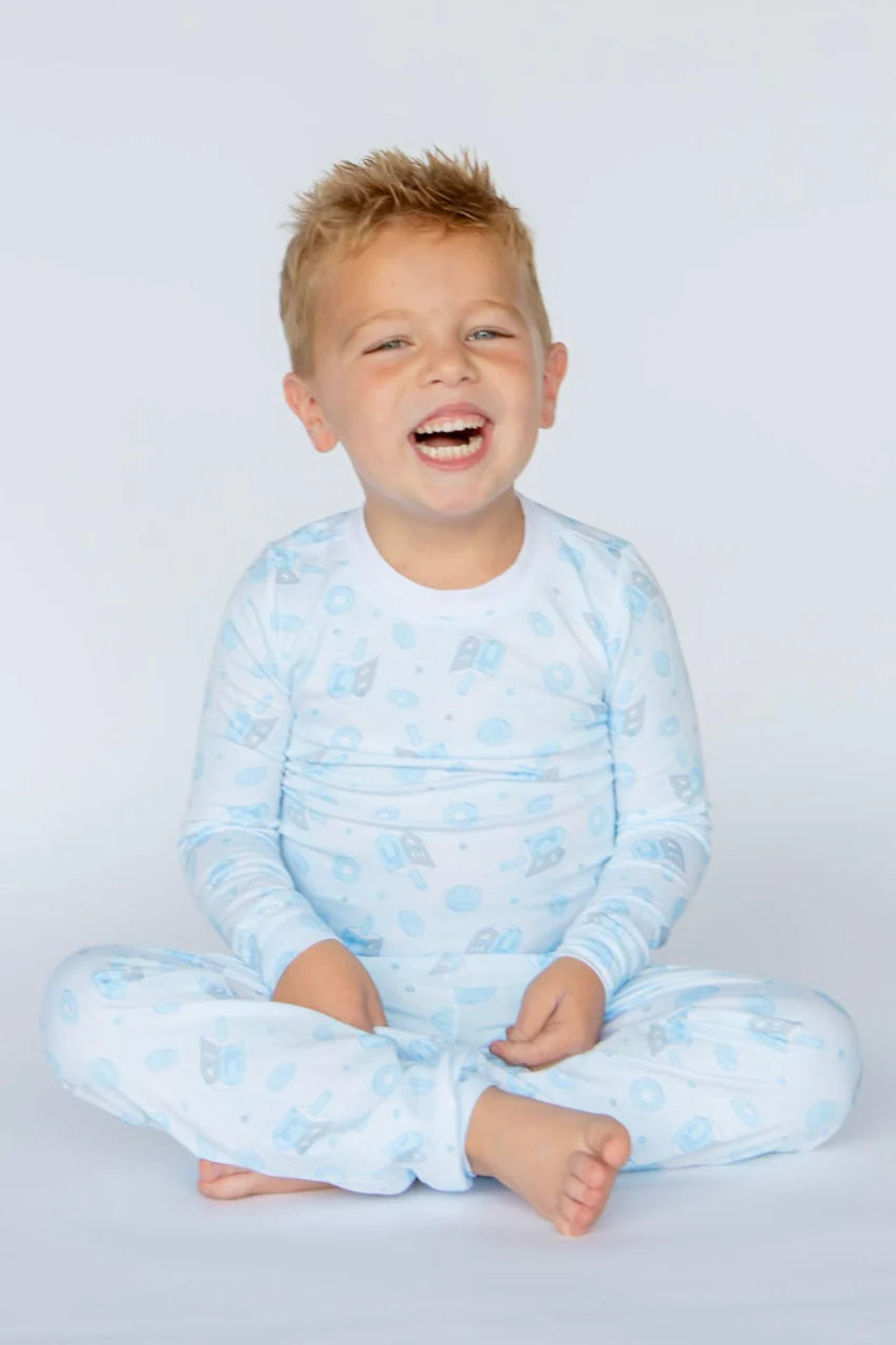 Blue Hanukkah Pajama Set