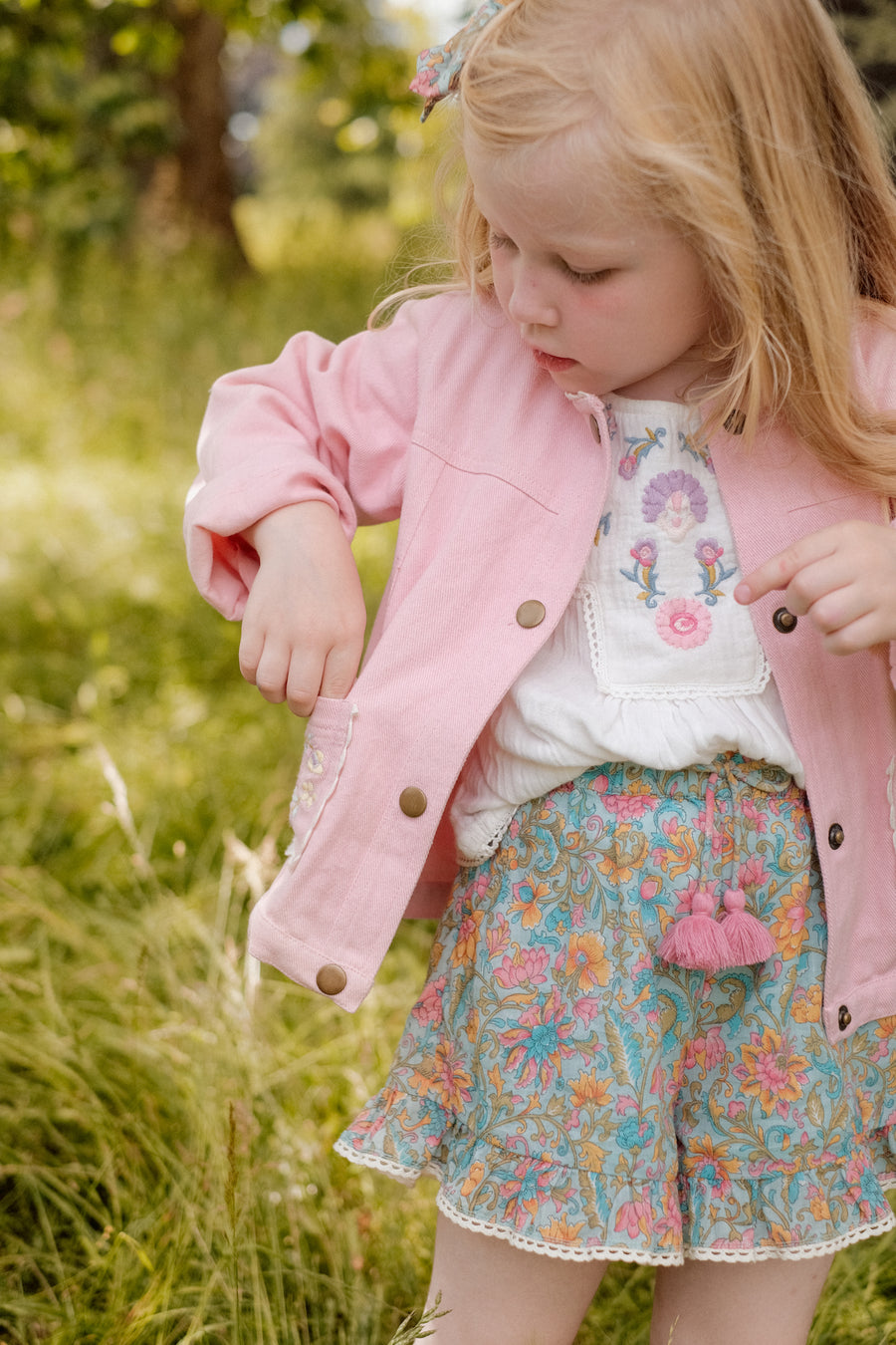 Astrida Pink Cotton Jacket – Les Mini