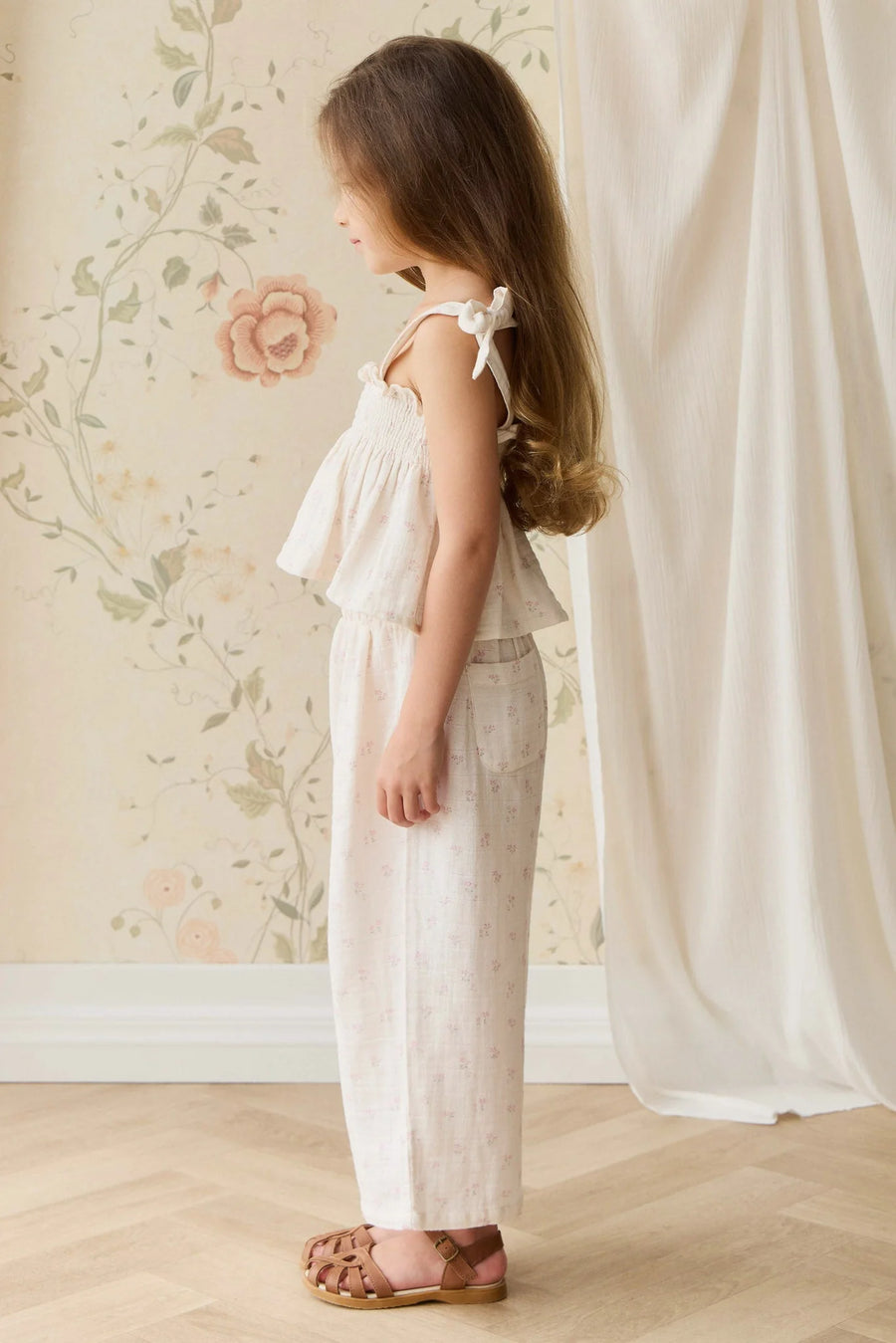 Odette Pauline Pink Blouse and Pant Set