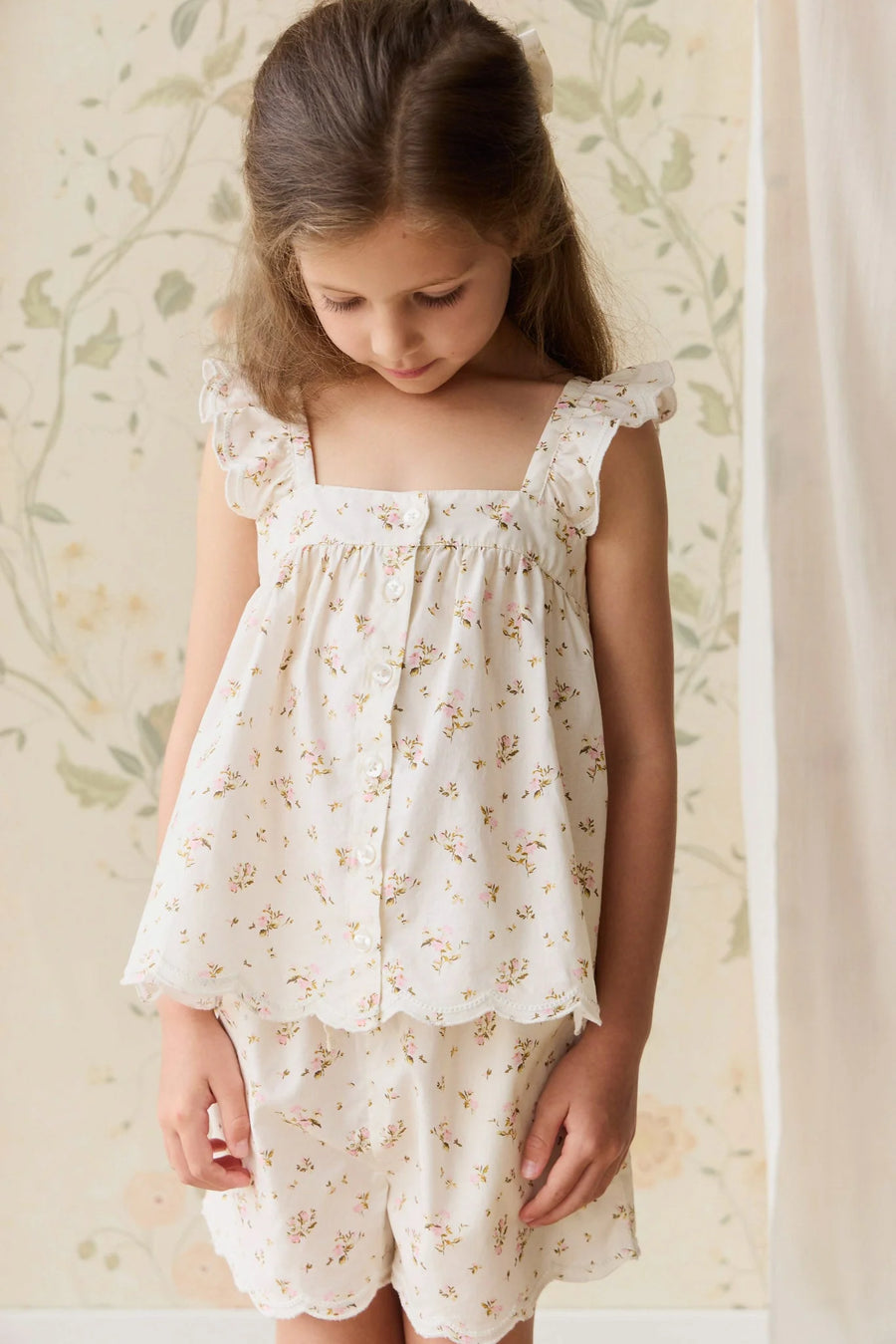 Haylen Bianca Antique Top and Short Set
