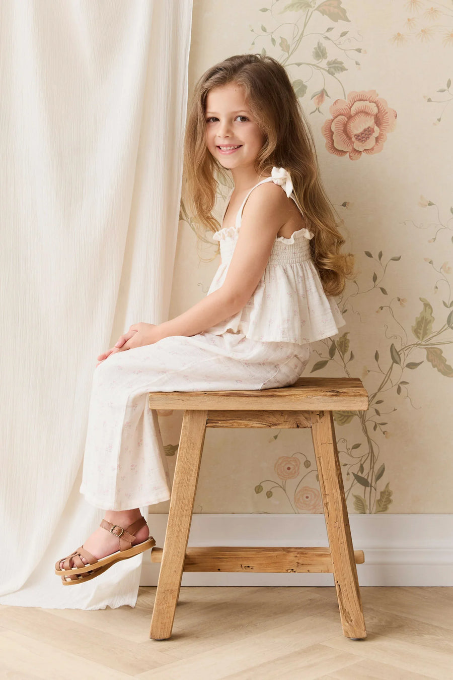 Odette Pauline Pink Blouse and Pant Set