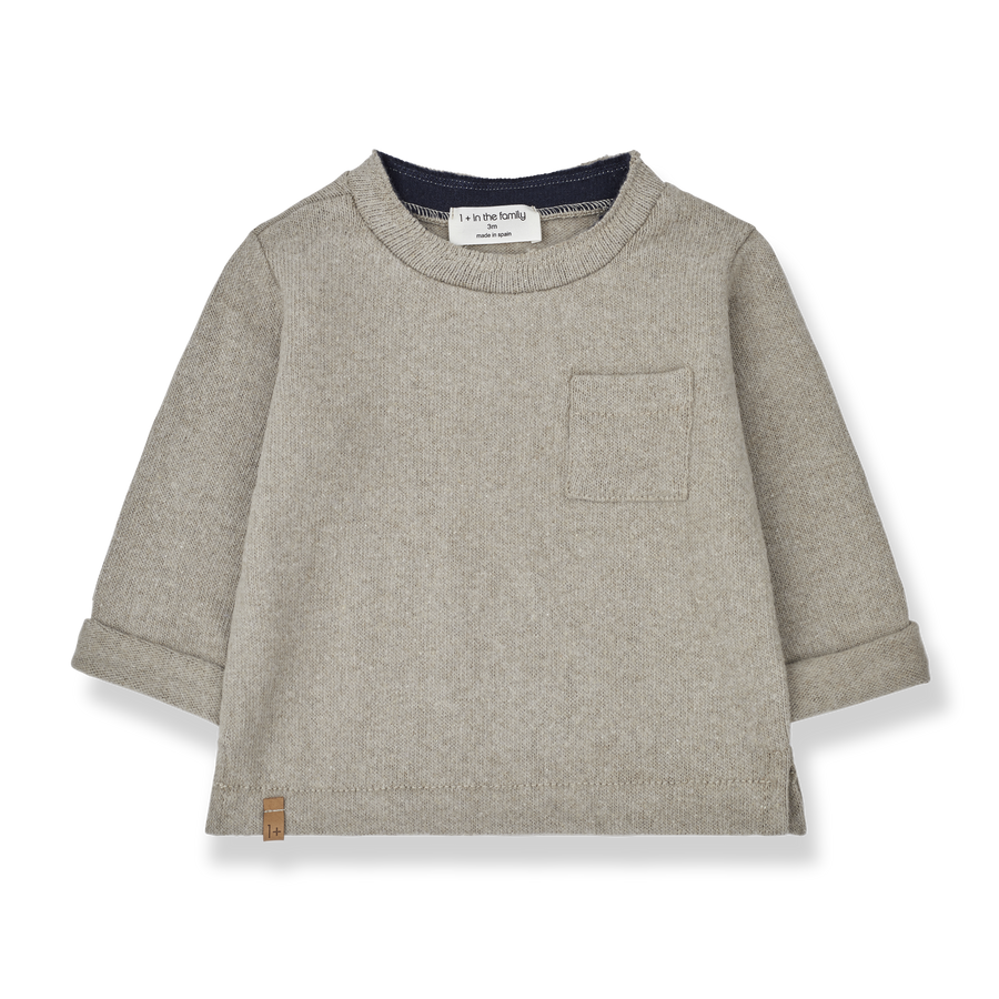 Lukas Taupe Soft Fleece Sweater