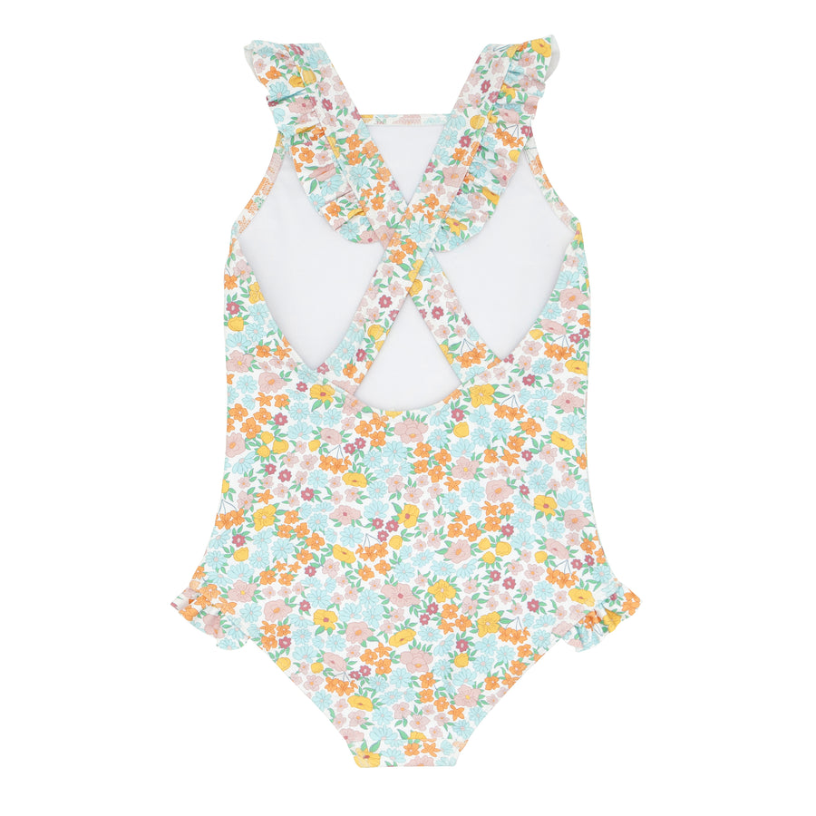 Bright Floral Crossover One Piece