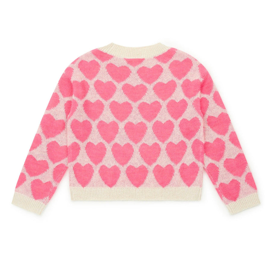 Lovely Pink Heart Sweater