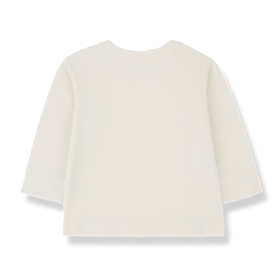 Noelle Organic Ecru Long Sleeve T-Shirt