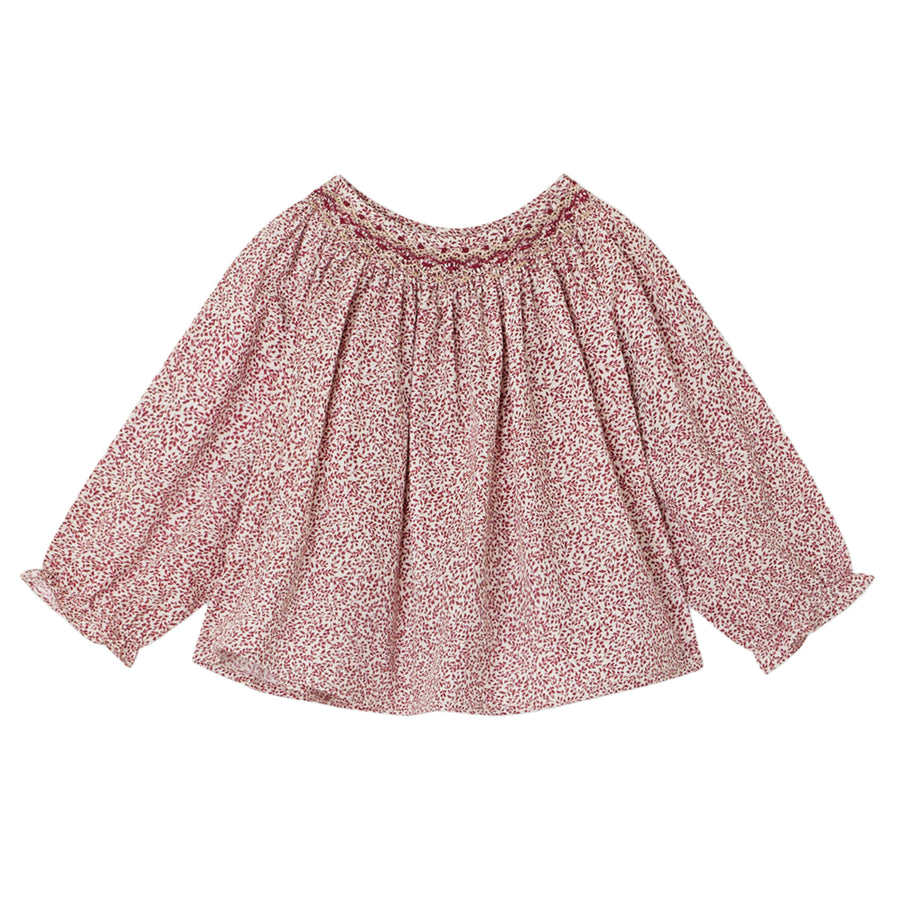 Griotte Rubis Smocked Blouse
