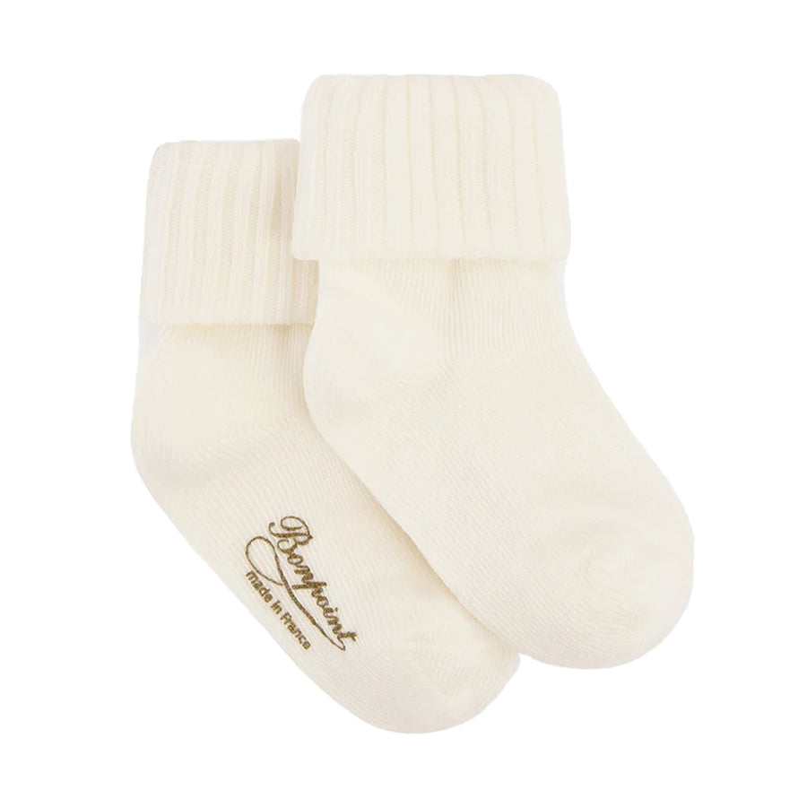 Milk White Baby Socks