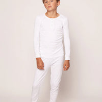 Knocker Men's 2-Piece Long Johns Thermal Underwear Pajama Set (White, 3XL)  