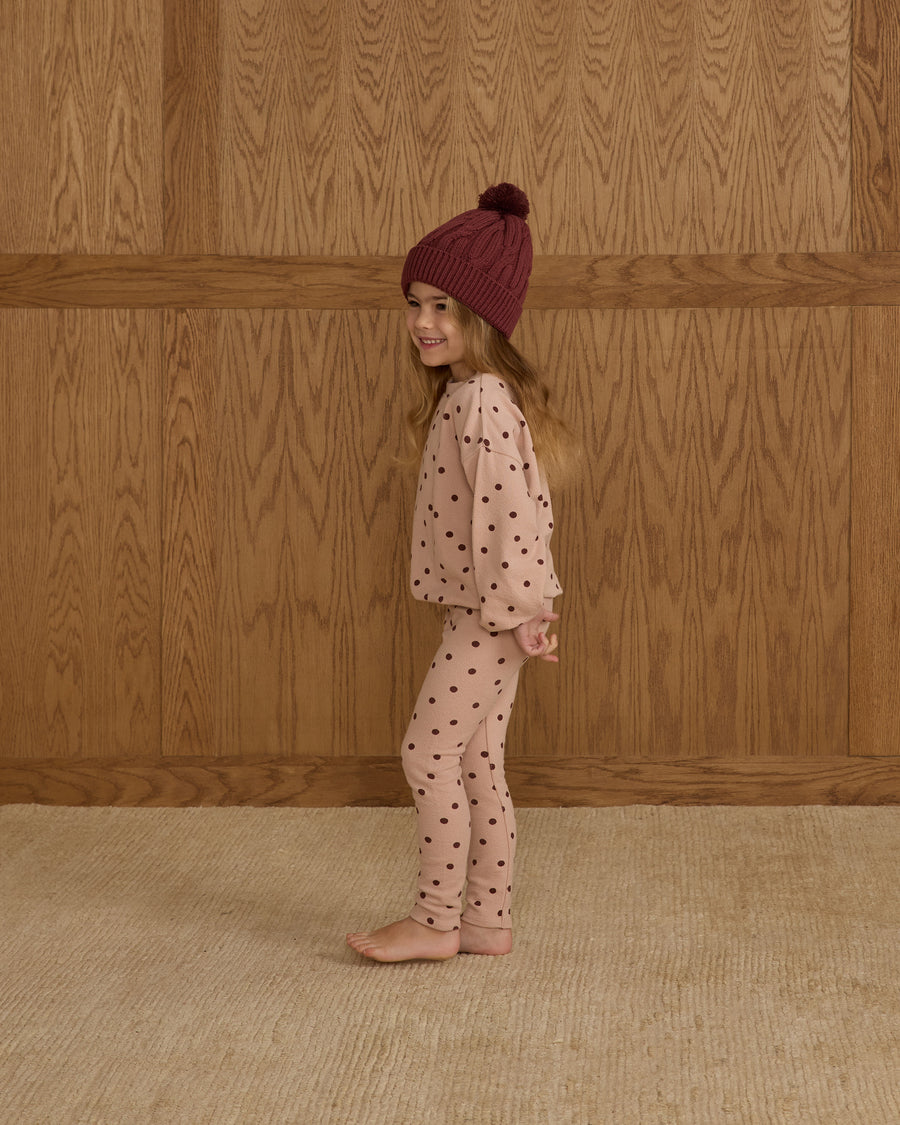 Polka Dot Spongey Knit Set