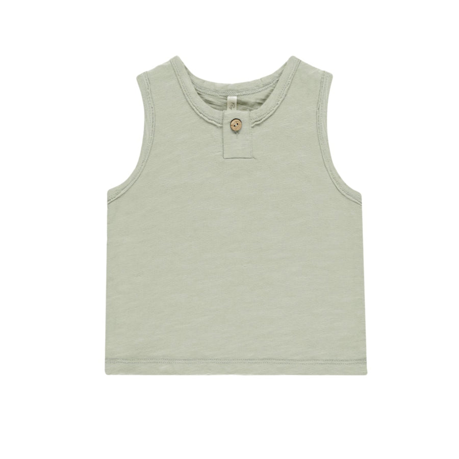 Sage Jersey Button Tank & Short Set