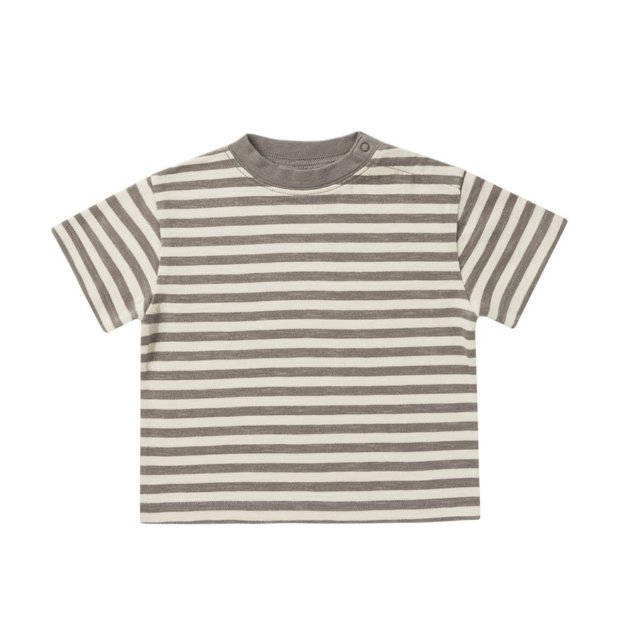 Charcoal Stripe Relaxed Tee