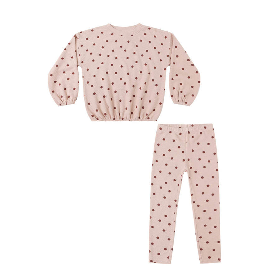 Polka Dot Spongey Knit Set
