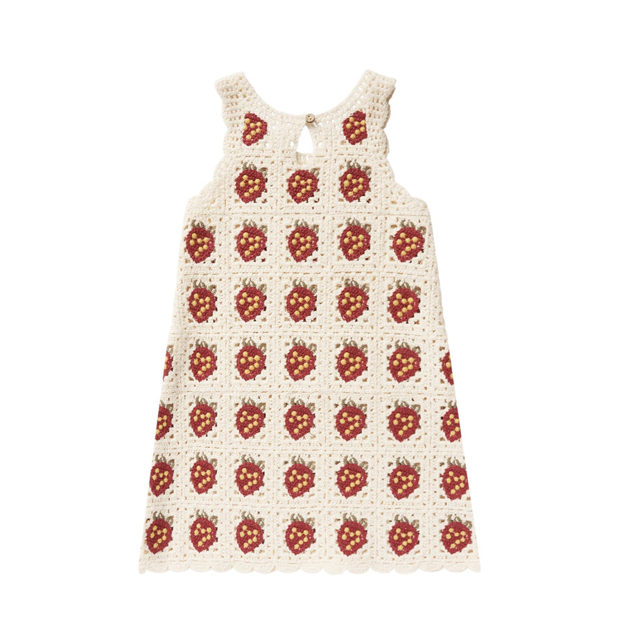 Strawberry Crochet Tank Mini Dress