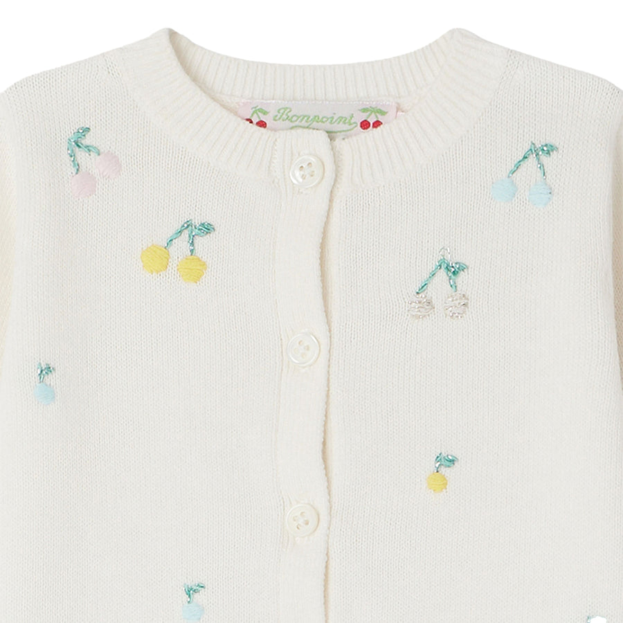 Claudie Cherry Embroidered Cardigan