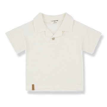 Sandro Off White Linen Polo