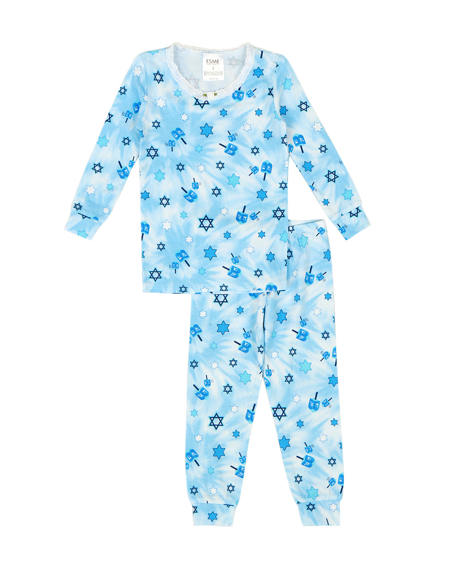 Hanukkah Dreidel Rosette Pajama Set