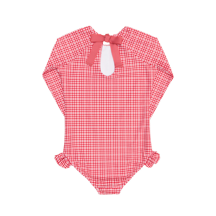 Poppy Gingham Rashguard One Piece Suit