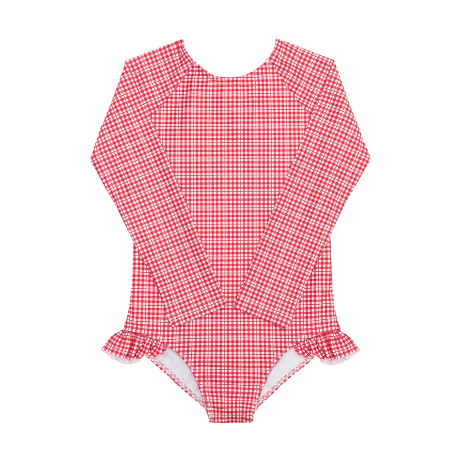 Poppy Gingham Rashguard One Piece Suit