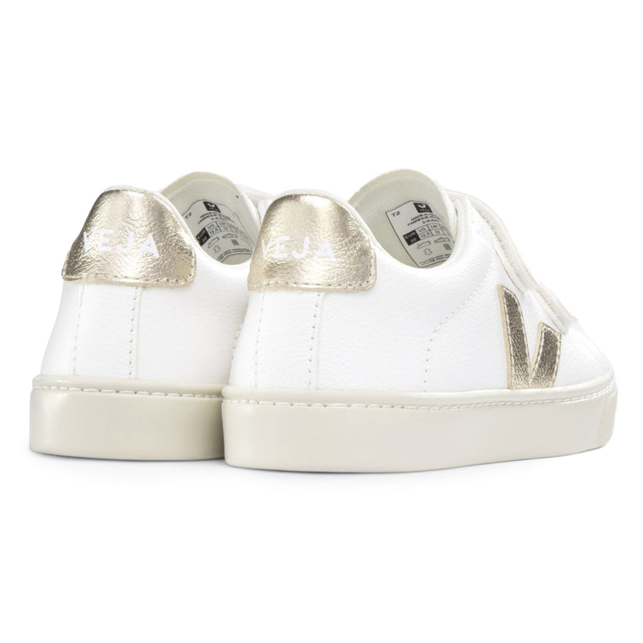 Esplar Leather White Platine Velcro Sneaker