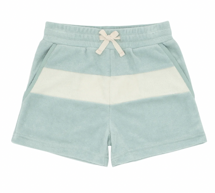 Sage Colorblock French Terry Shorts